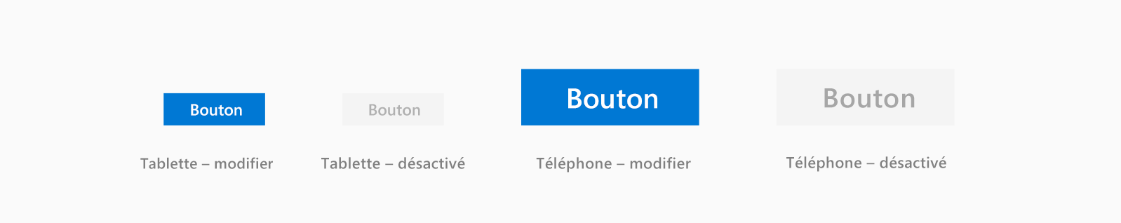 États des boutons.