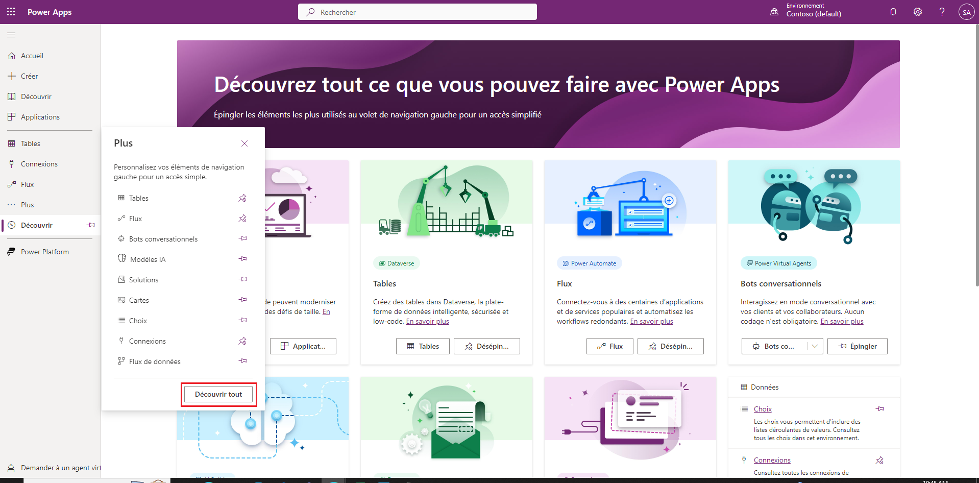 Découvrez toutes vos Power Apps.