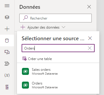 Sélectionner Vue, Sources de données, Ajouter une source de données.