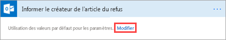 Modifier les options par défaut pour l’e-mail.