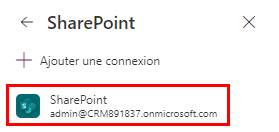 Connexion SharePoint.