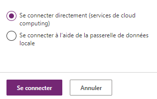 Se connecter directement (services cloud).