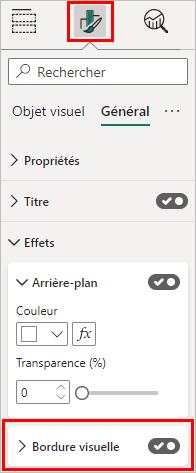 Format (icône en forme de rouleau) – Bordure.