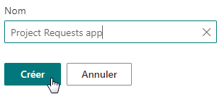 Spécifier un nom pour l’application.