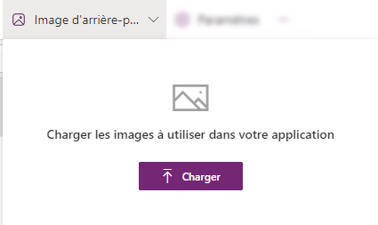 Capture d’écran montrant où choisir une image d’arrière-plan à partir de la barre de commandes.