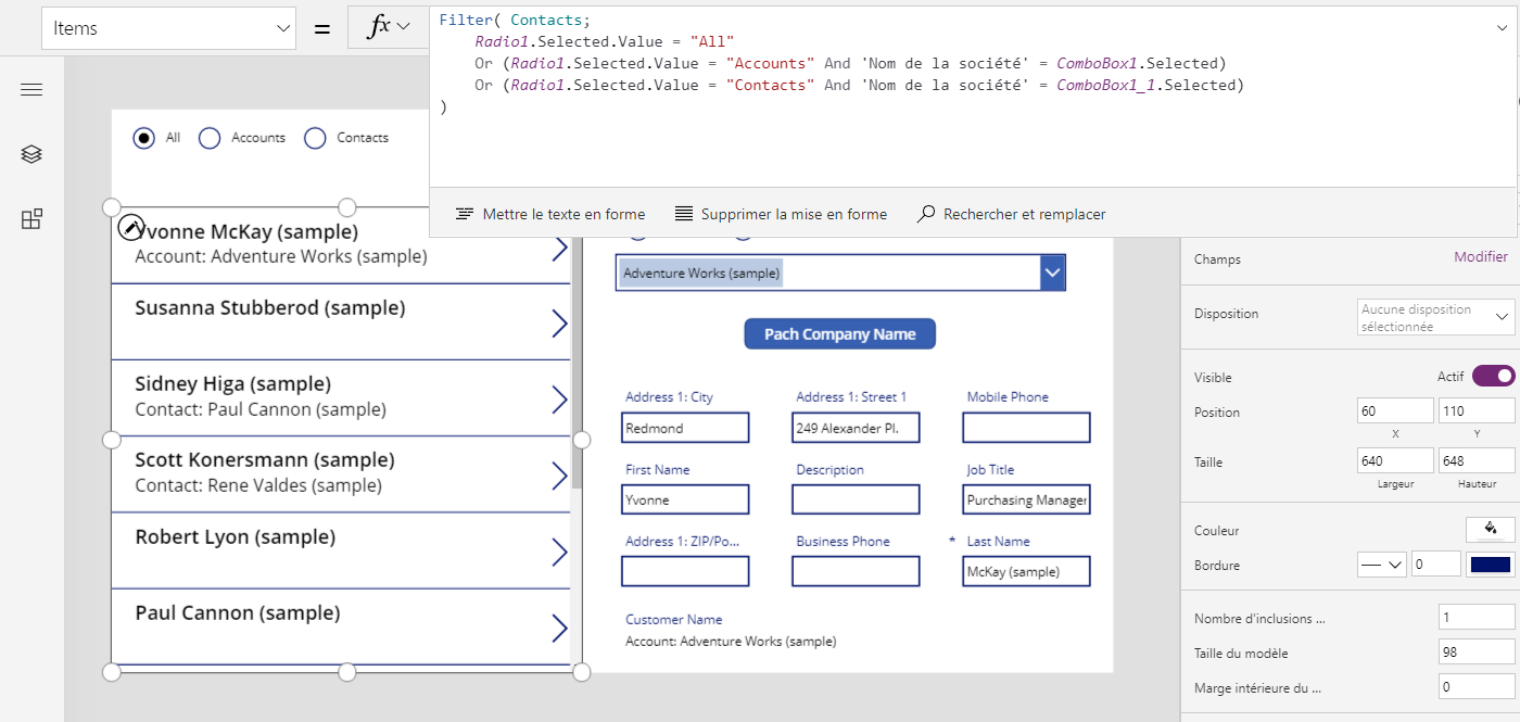 Application client dérivée de l’application propriétaire avec des modifications simples appliquées.