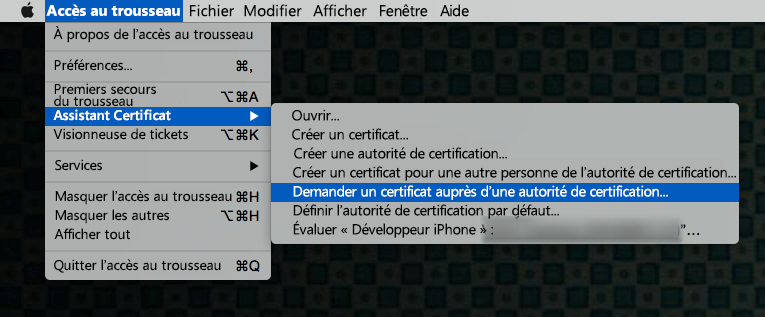 Demandez un certificat à une autorité de certification.