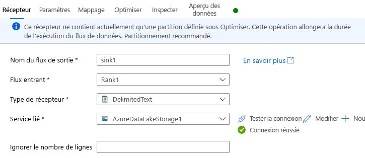 Configurer l’onglet Récepteur