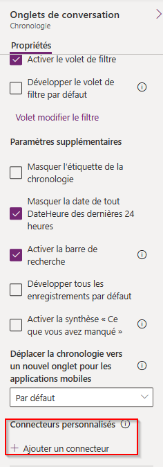 Ajoutez un connecteur personnalisé.