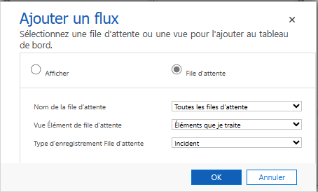 Ajoutez un flux de mes incidents actifs.