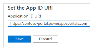 URL du portail en tant qu’URI de l’ID d’application.