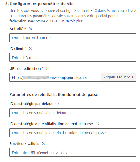 Configurer les paramètres du site.