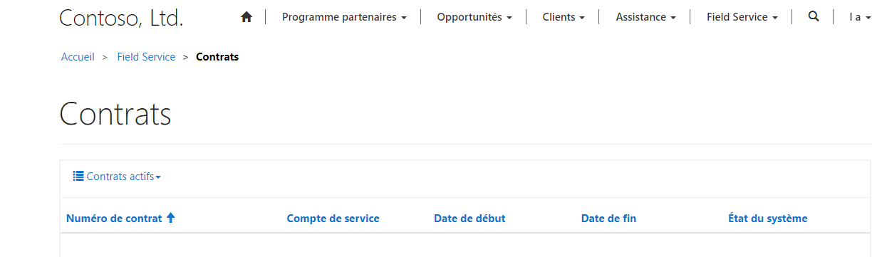 Afficher les contrats dans un portail partenaire.