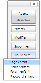 Ajouter une nouvelle page enfant.
