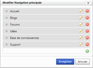 Modifier la boîte de dialogue de navigation principale.