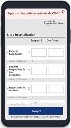 Impact sur les patients atteints de COVID-19 - Création de rapports pour le CDC.