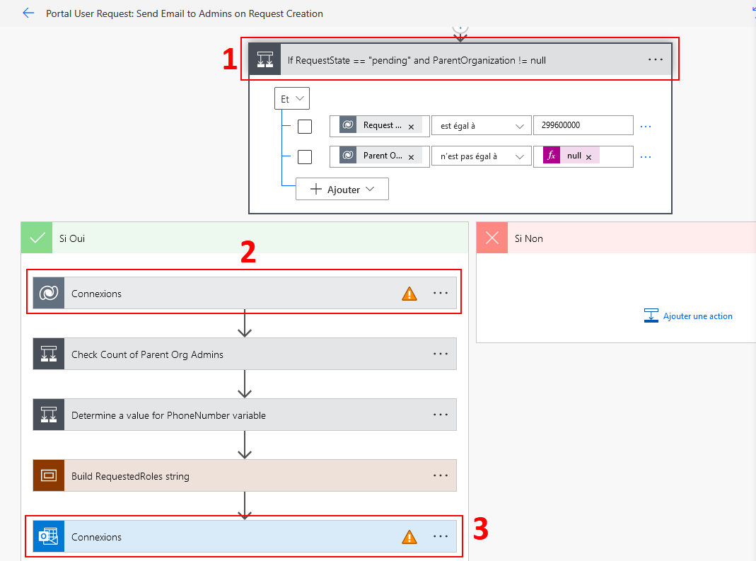 Spécifier les informations d’identification Outlook pour la connexion.