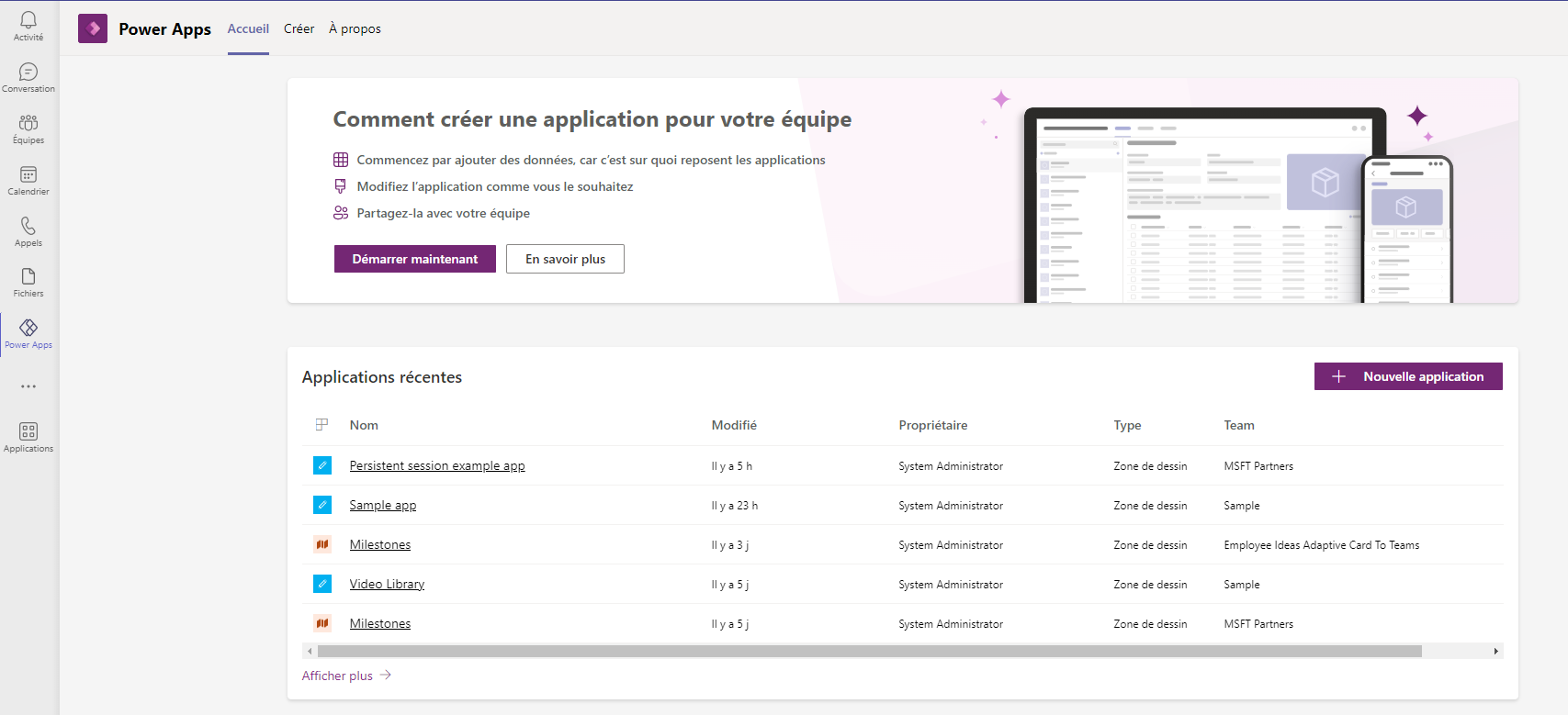 Se connecter à Power Apps.