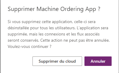 Supprimer l’application.