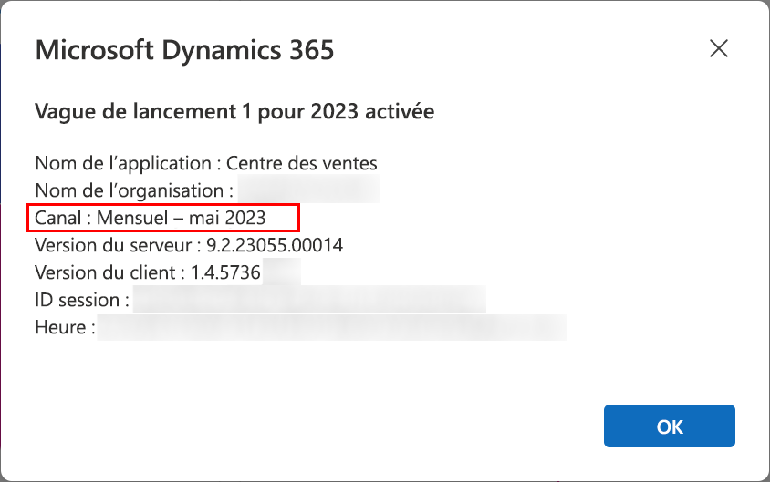 Boîte de dialogue À propos de pour les applications pilotées par modèle.