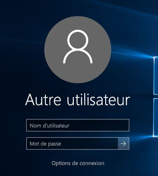 Écran de connexion Windows.