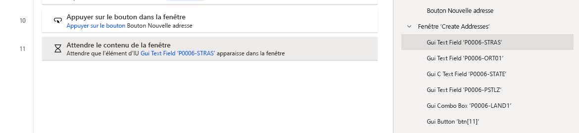 Capture d’écran de tous les éléments d’IU dans le volet Éléments d’IU.