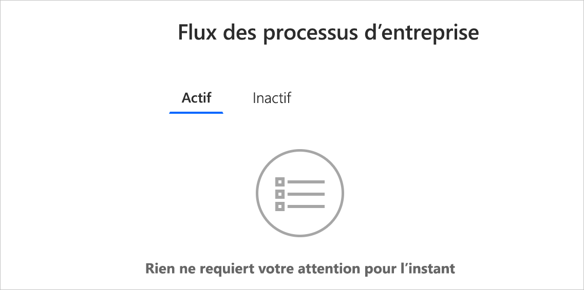 Vue des flux d’approbation du centre de notifications unifié.