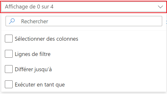 Capture d’écran des options avancées dans le champ Ajouter de nouveaux paramètres.