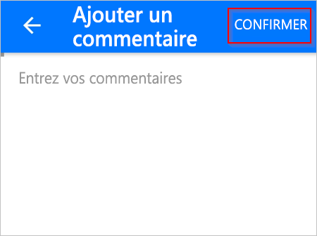 confirmez que vous avez terminé.