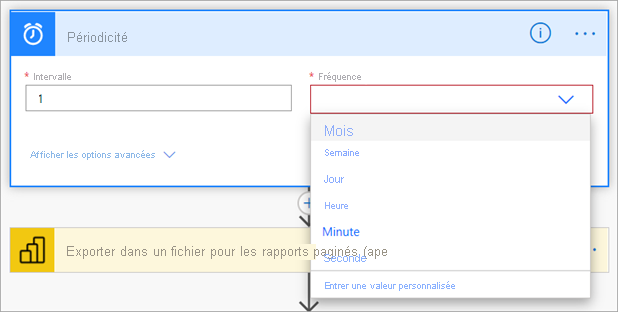 Screenshot that shows the Interval and Frequency fields.