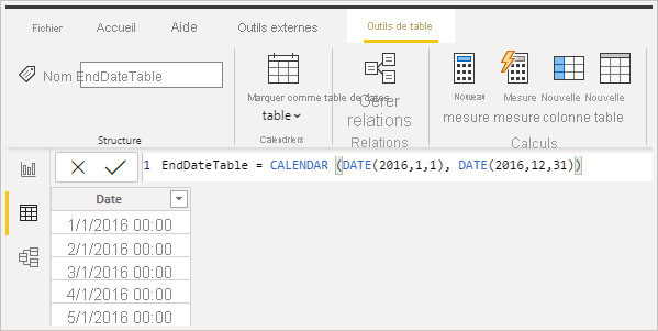 Capture d’écran montrant la deuxième table.