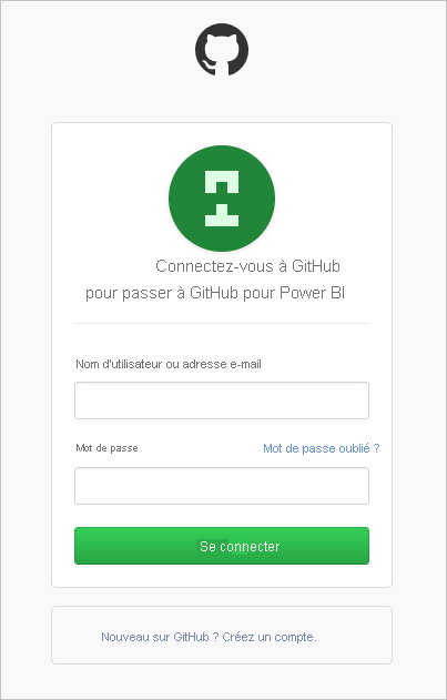 Power BI GitHub authenticate process