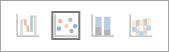 Capture d’écran des icônes de graphique d’un insight avec l’icône de nuage de points sélectionnée.
