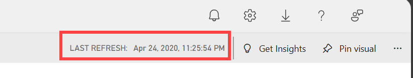 Capture d’écran montrant la date de la dernière actualisation en mode navigateur large.