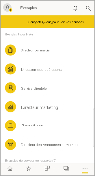 Power BI mobile samples