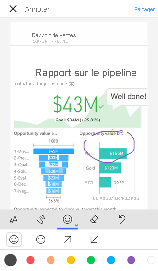 Report with annotations