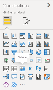 Capture d’écran de la modification du graphique à colonnes en cluster en une matrice.