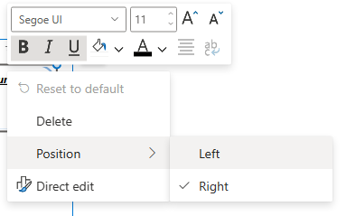 Capture d’écran de l’interface de modification directe.