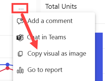 Capture d’écran montrant la sélection du visuel Copier en tant qu’image.