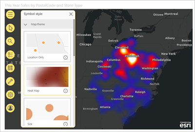 Capture d’écran d’une carte ArcGIS.