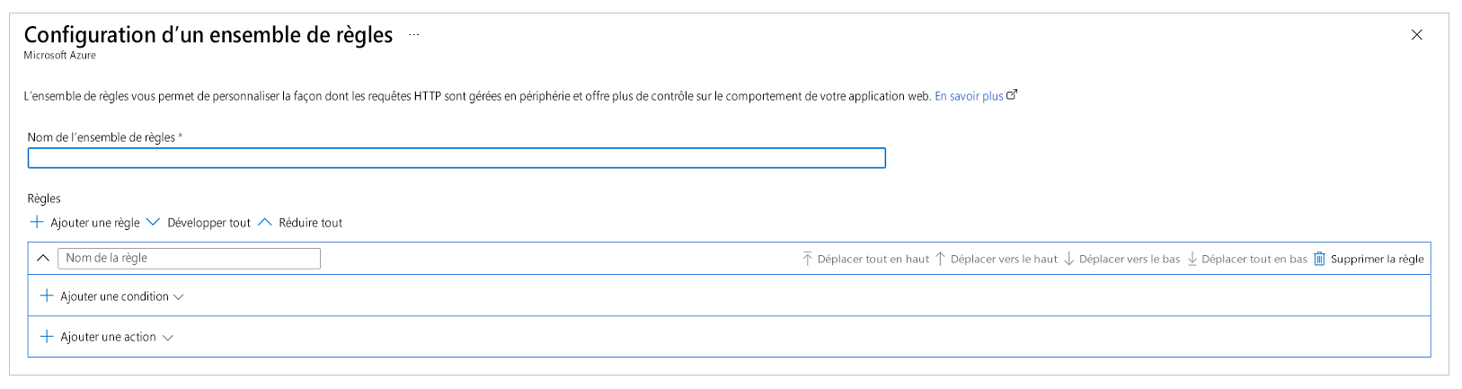 Créer un nouvel ensemble de règles.