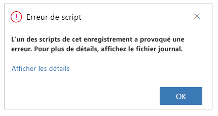 Erreur de script