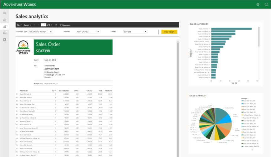 Rapport paginé intégré dans une application pour vos clients (intégration PaaS)