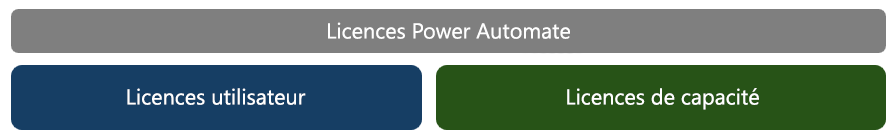 Capture d’écran des Power Automate licences.