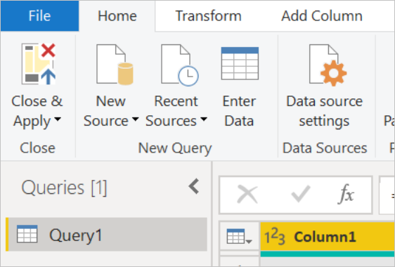 Capture d’écran de fermeture de l’éditeur Power Query montrant l’option Fermer et appliquer.