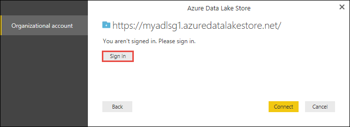 Se connecter à Data Lake Storage Gen1