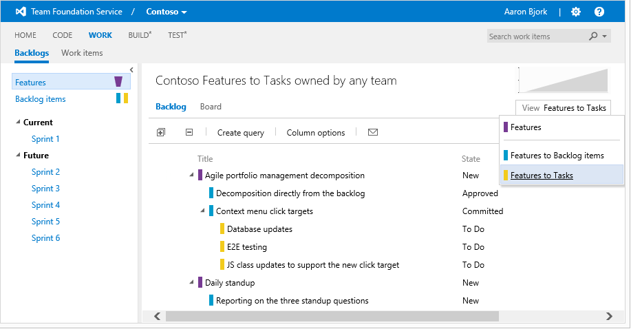 Backlog navigation