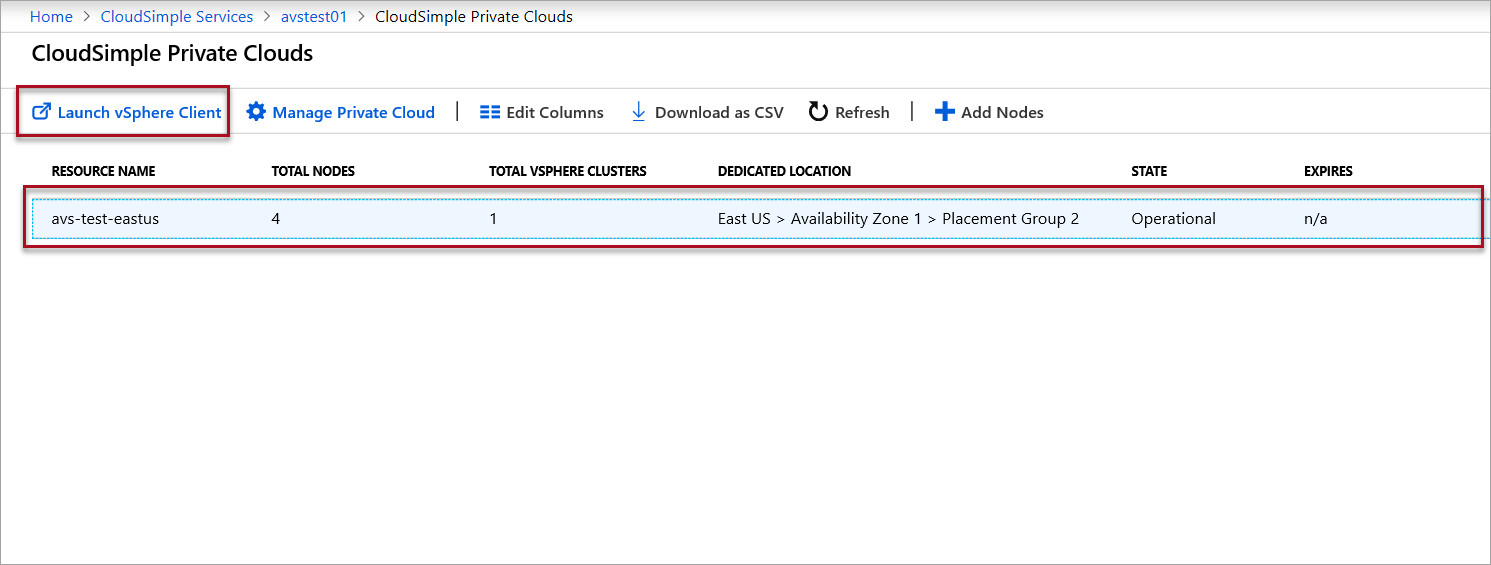 Lancer le client vSphere