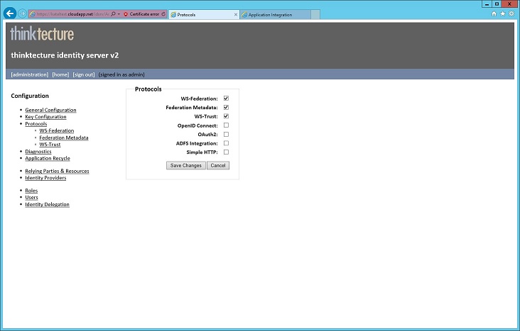 thinktecture Identity Server Protocols