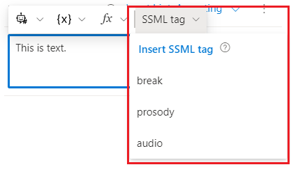 SSML tags